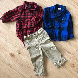 Flannel shirt twin coordinating bundle